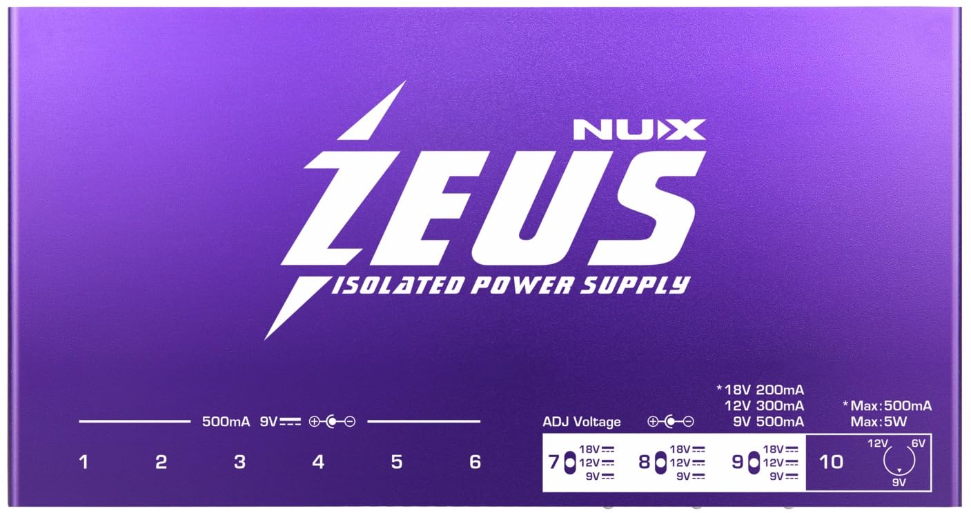 Amazon.co.jp: NuX Zeus 低ノイズ・低インピーダンス10ポート絶縁電源